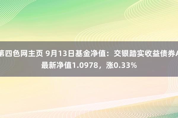 第四色网主页 9月13日基金净值：交银踏实收益债券A最新净值1.0978，涨0.33%