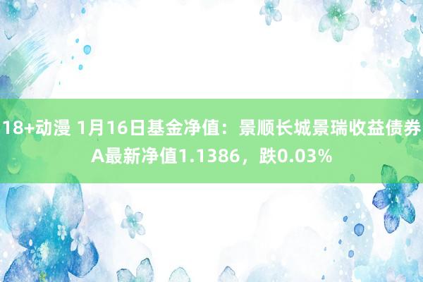 18+动漫 1月16日基金净值：景顺长城景瑞收益债券A最新净值1.1386，跌0.03%