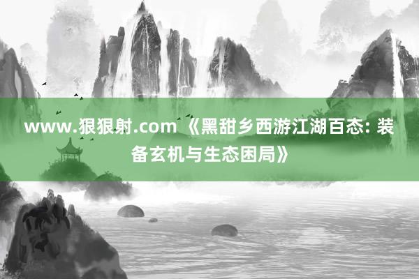 www.狠狠射.com 《黑甜乡西游江湖百态: 装备玄机与生态困局》