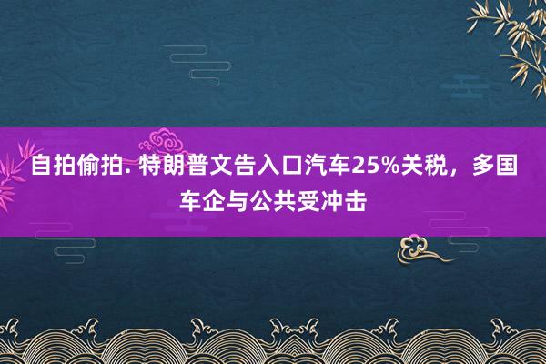 自拍偷拍. 特朗普文告入口汽车25%关税，多国车企与公共受冲击