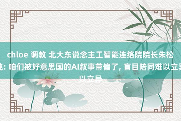 chloe 调教 北大东说念主工智能连络院院长朱松纯: 咱们被好意思国的AI叙事带偏了， 盲目陪同难以立异