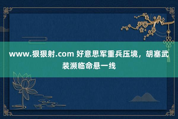 www.狠狠射.com 好意思军重兵压境，胡塞武装濒临命悬一线
