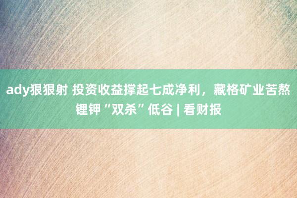 ady狠狠射 投资收益撑起七成净利，藏格矿业苦熬锂钾“双杀”低谷 | 看财报