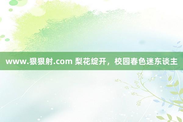 www.狠狠射.com 梨花绽开，校园春色迷东谈主
