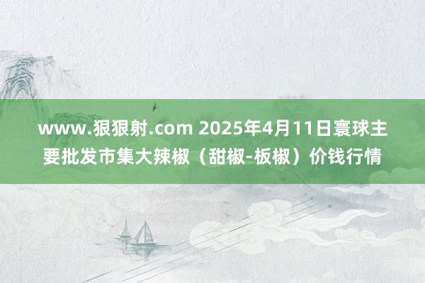 www.狠狠射.com 2025年4月11日寰球主要批发市集大辣椒（甜椒-板椒）价钱行情