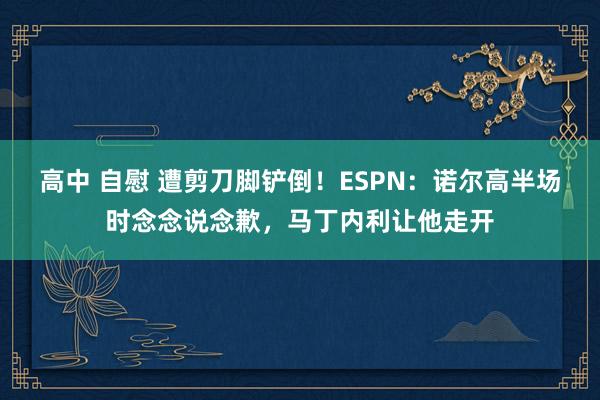 高中 自慰 遭剪刀脚铲倒！ESPN：诺尔高半场时念念说念歉，马丁内利让他走开