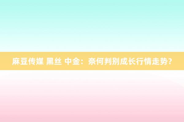 麻豆传媒 黑丝 中金：奈何判别成长行情走势？