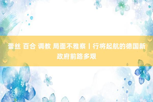 蕾丝 百合 调教 局面不雅察丨行将起航的德国新政府前路多艰