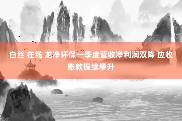 白丝 在线 龙净环保一季度营收净利润双降 应收账款握续攀升