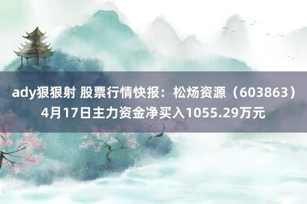 ady狠狠射 股票行情快报：松炀资源（603863）4月17日主力资金净买入1055.29万元
