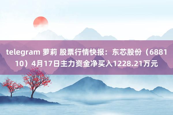 telegram 萝莉 股票行情快报：东芯股份（688110）4月17日主力资金净买入1228.21万元