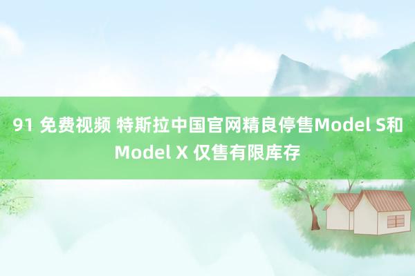 91 免费视频 特斯拉中国官网精良停售Model S和Model X 仅售有限库存