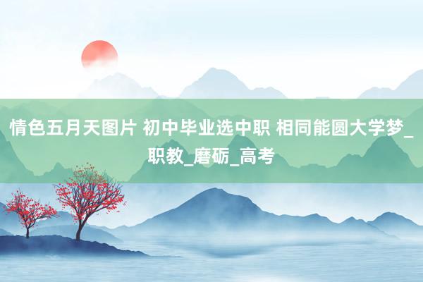 情色五月天图片 初中毕业选中职 相同能圆大学梦_职教_磨砺_高考