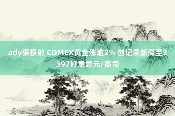 ady狠狠射 COMEX黄金涨逾2% 创记录新高至3397好意思元/盎司