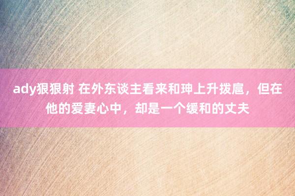 ady狠狠射 在外东谈主看来和珅上升拨扈，但在他的爱妻心中，却是一个缓和的丈夫