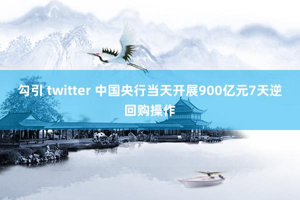 勾引 twitter 中国央行当天开展900亿元7天逆回购操作