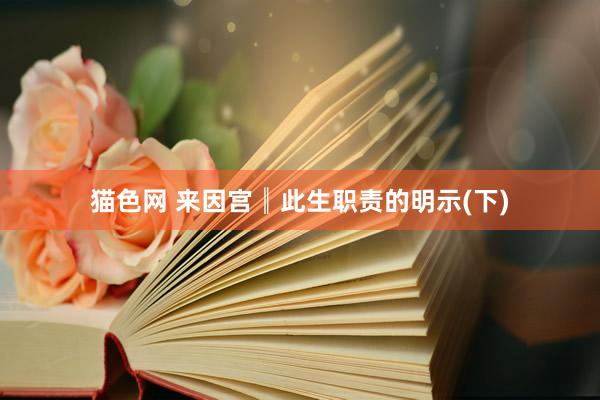 猫色网 来因宫║此生职责的明示(下)
